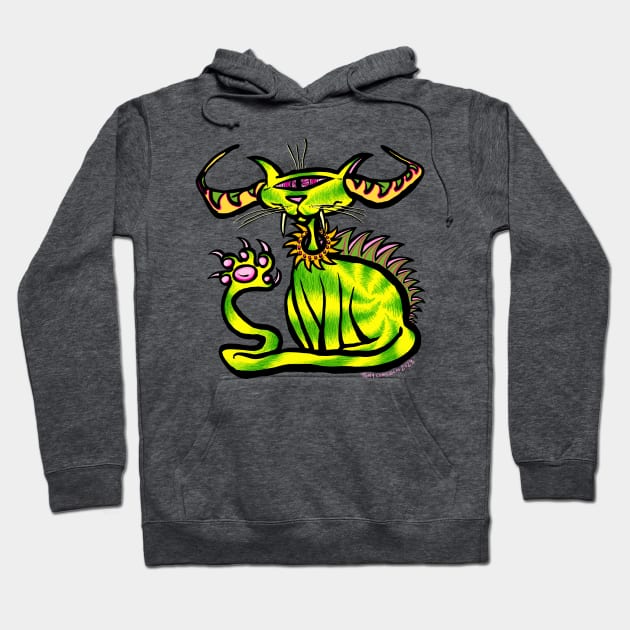 Fallen Angel Pussy Cat Hoodie by doubletony